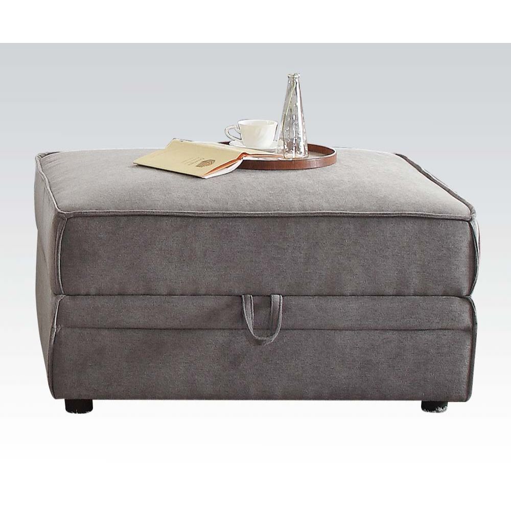 Bois - Otomana - Terciopelo gris