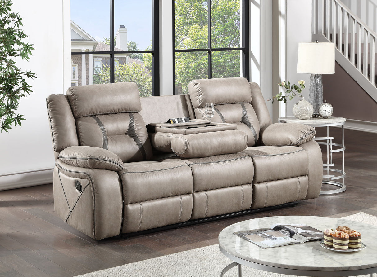 Tyson - Consola reclinable tipo planeador - Plata perla
