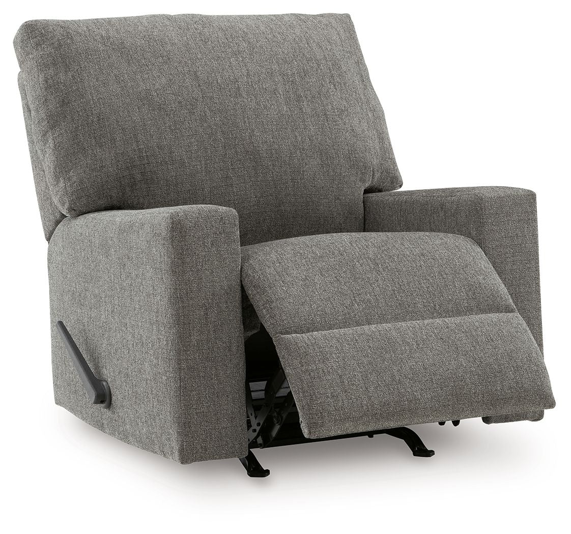 Clarington - Sillón reclinable balancín - Gris piedra