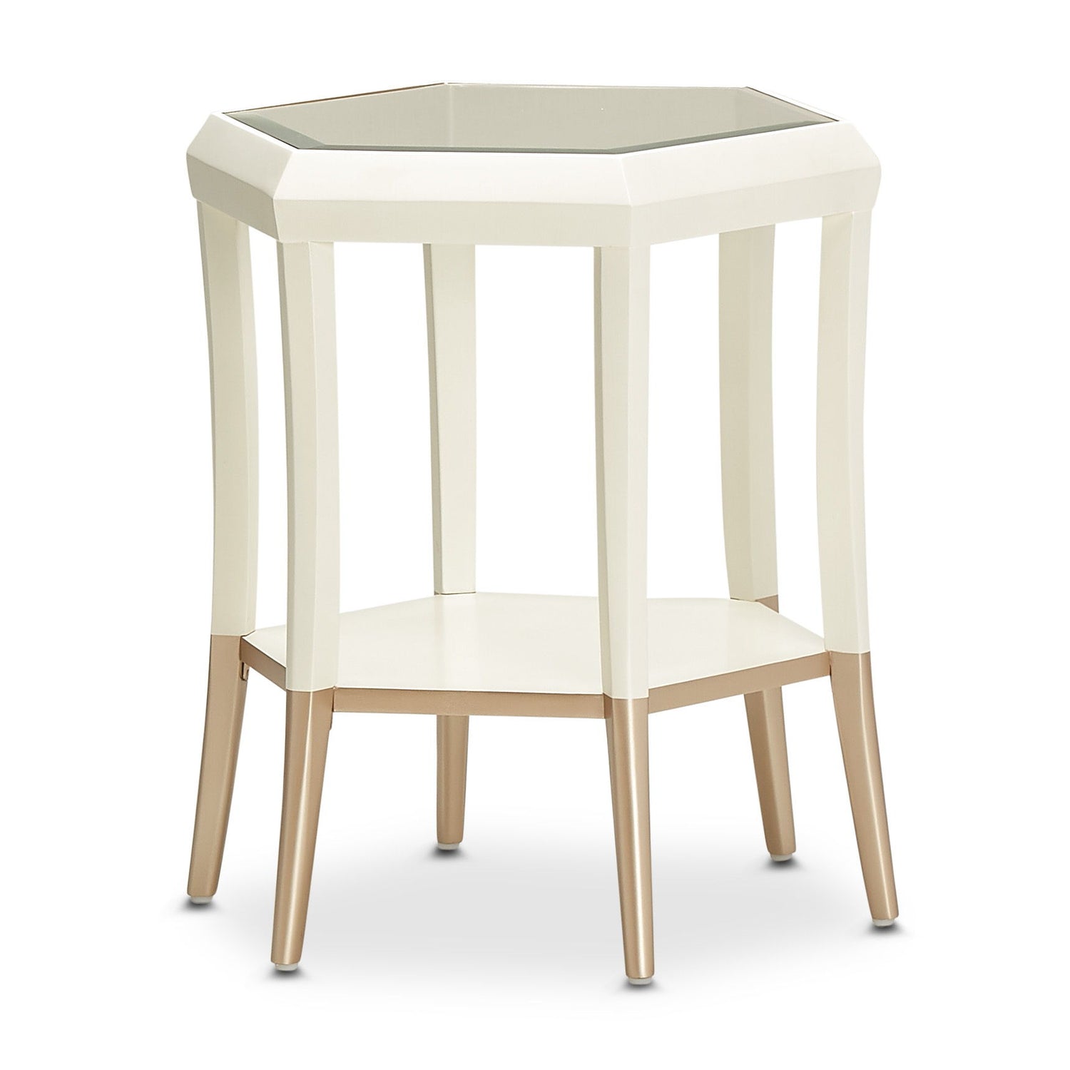 La Rachelle - Hexagon Accent Table - Champagne