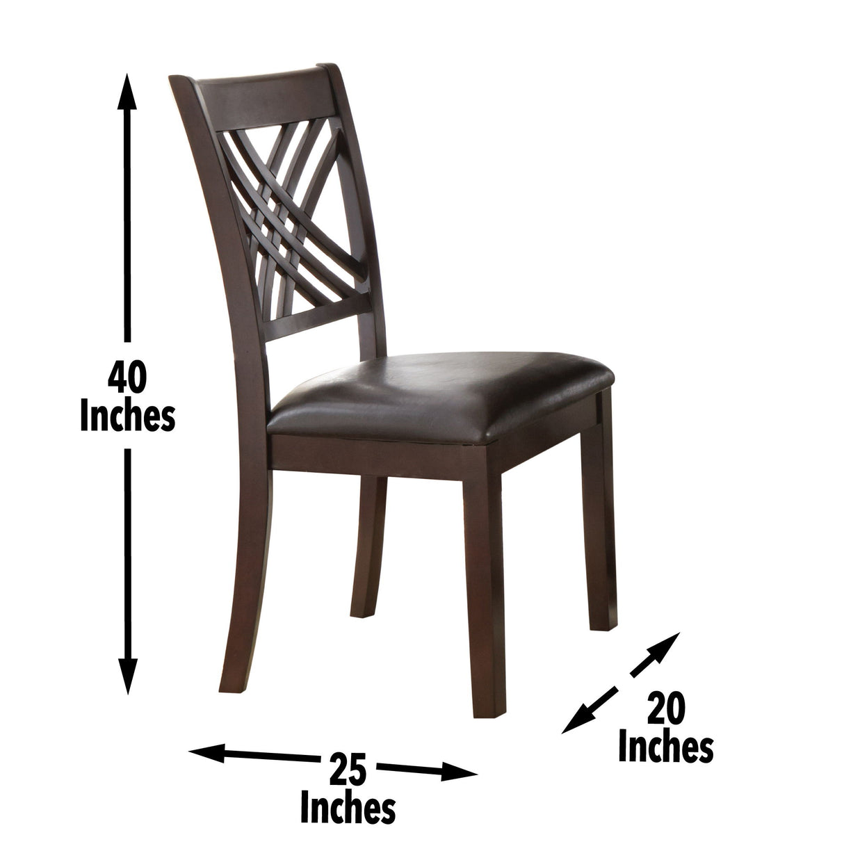 Adrian - Side Chair - Dark Brown alternate view 3