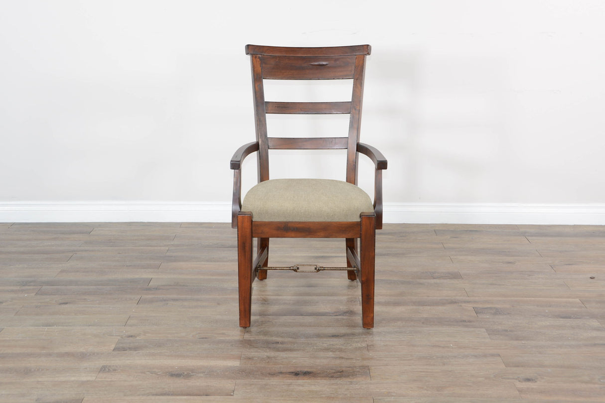 Tuscany - Arm Chair With Cushion Seat - Beige / Vintage Mocha