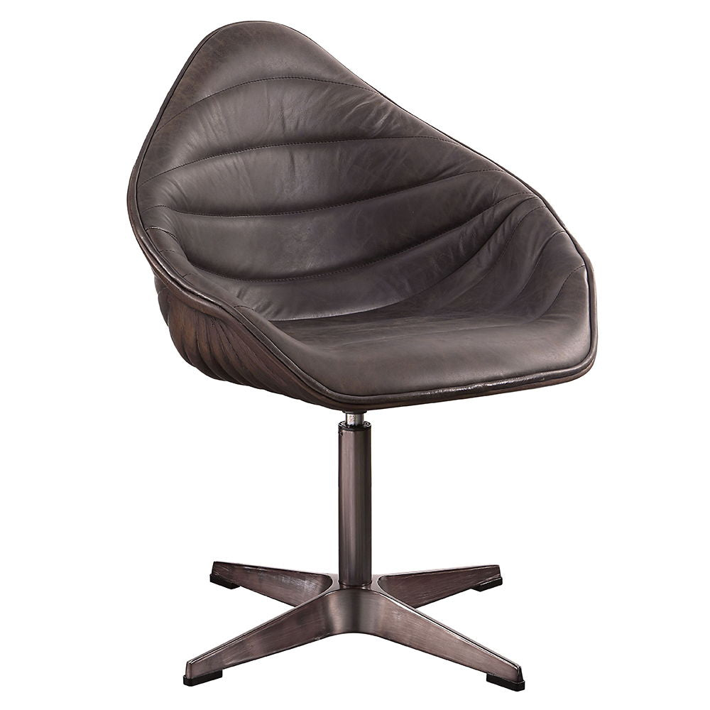 Pipino - Sillón decorativo con base giratoria - Ébano antiguo