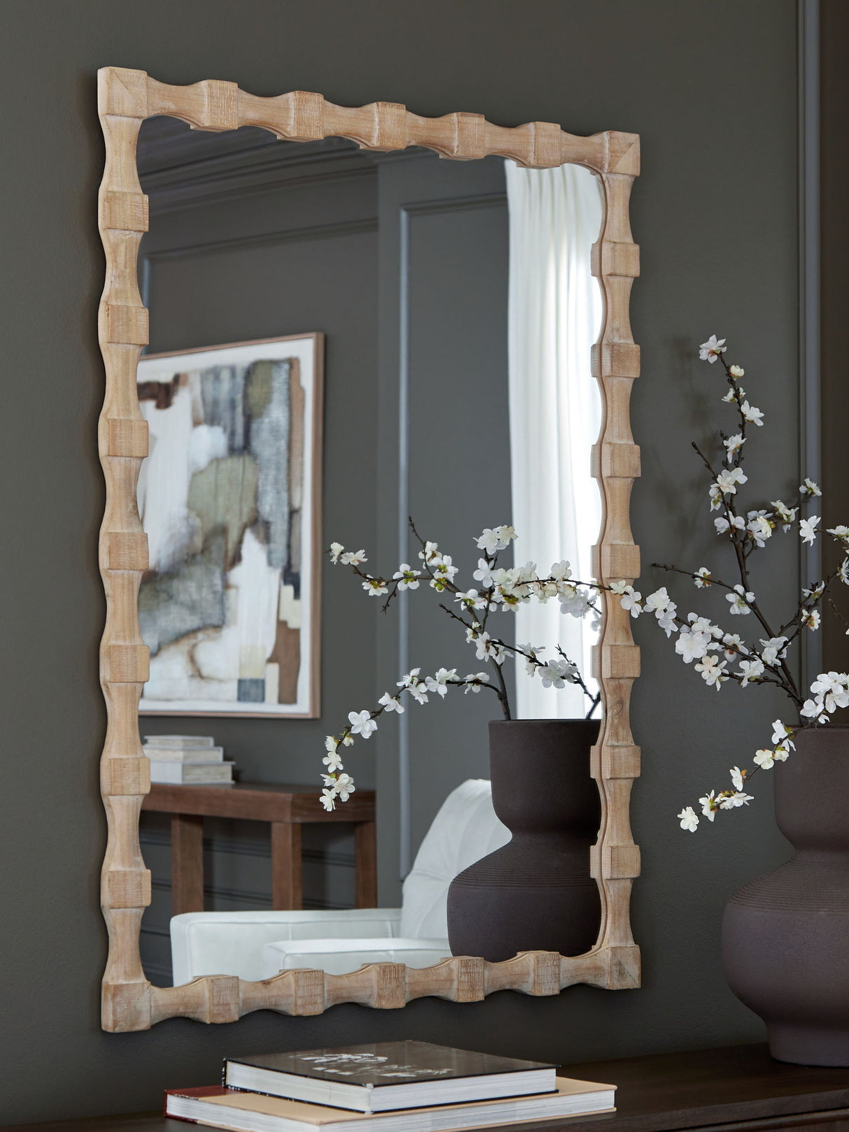 Acelmore - Accent Mirror - Light Brown alternate view 2