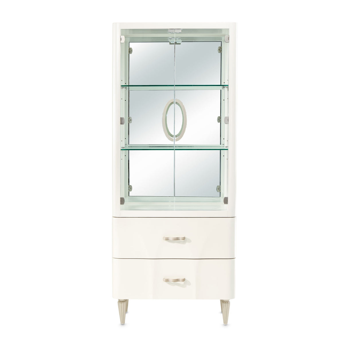 London Place - Display Cabinet - Creamy Pearl