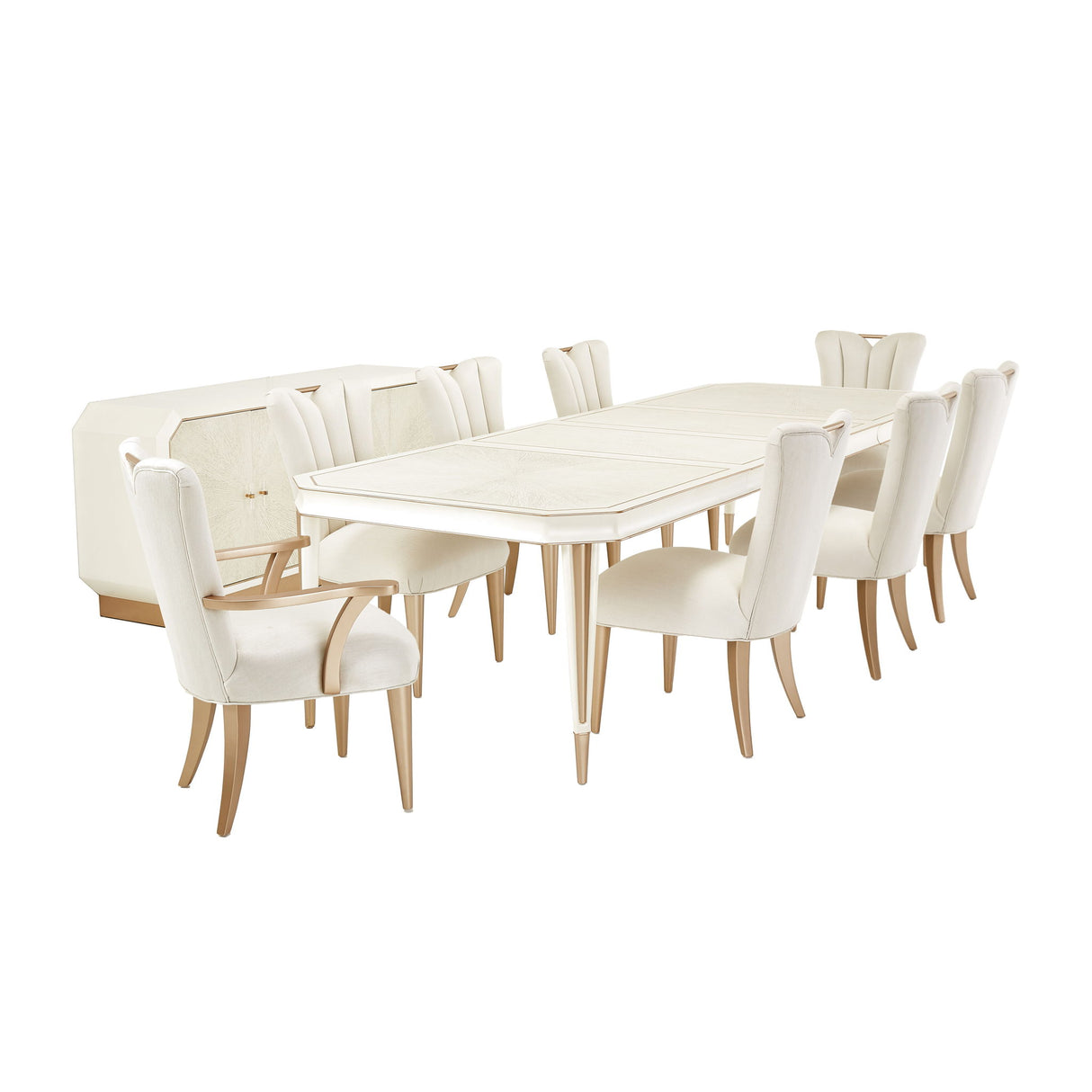 La Rachelle - Mesa de comedor rectangular - Champaña