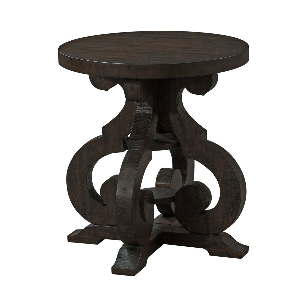 Stone - Mesa auxiliar con base de PU - Nogal oscuro