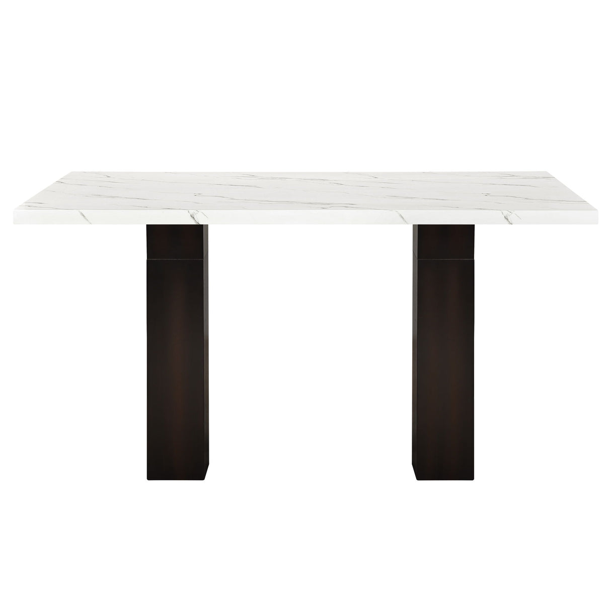 Faust - Juego de comedor de 5 piezas (mesa ajustable y 4 sillas de comedor) - Gris / Blanco