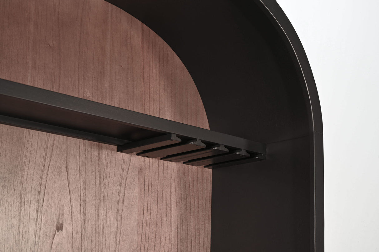 Arch Cabinet Coffee / Wine Bar - Black Magic / Cinder