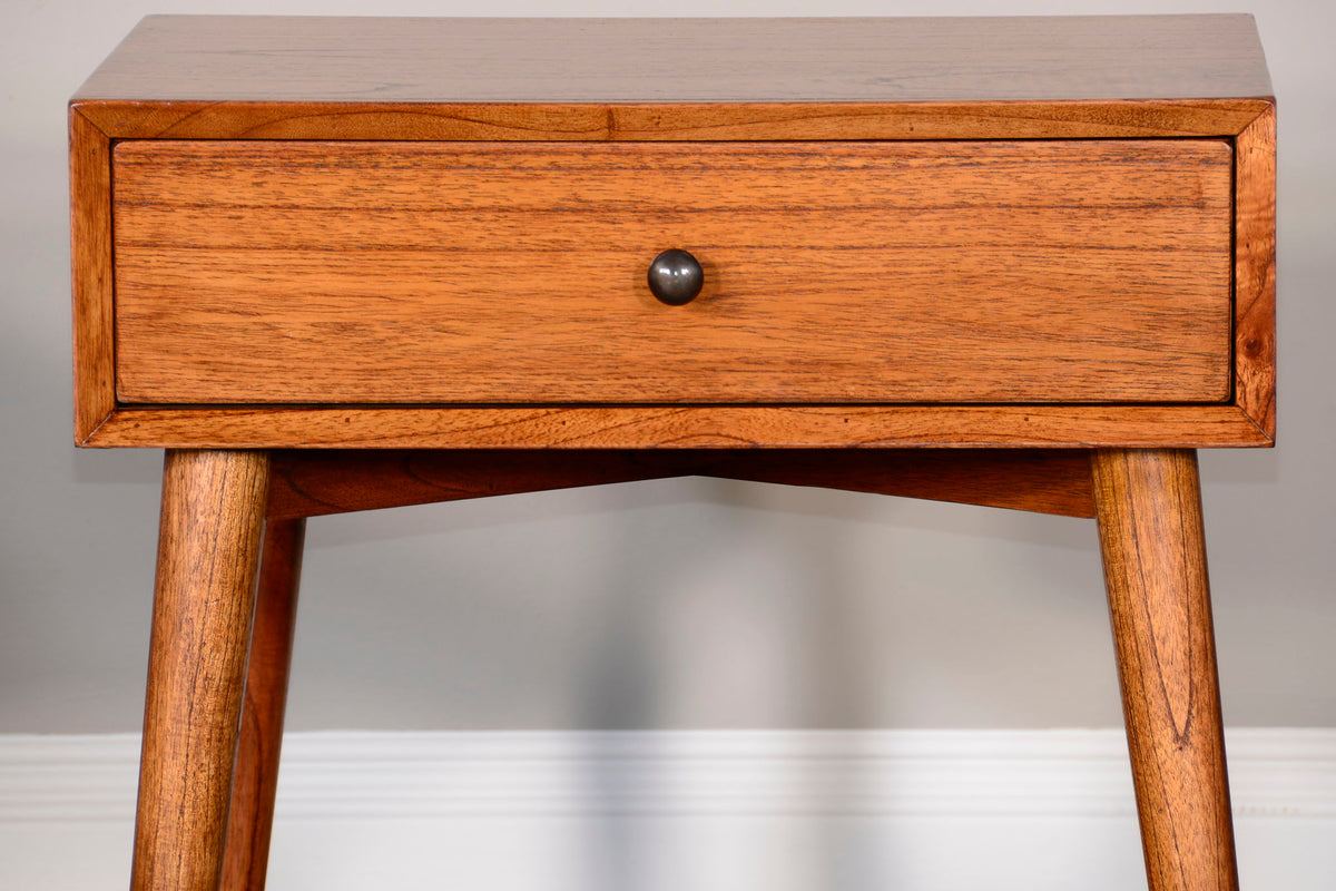 American Modern - Mitred Solid Wood Nightstand - Cinnamon