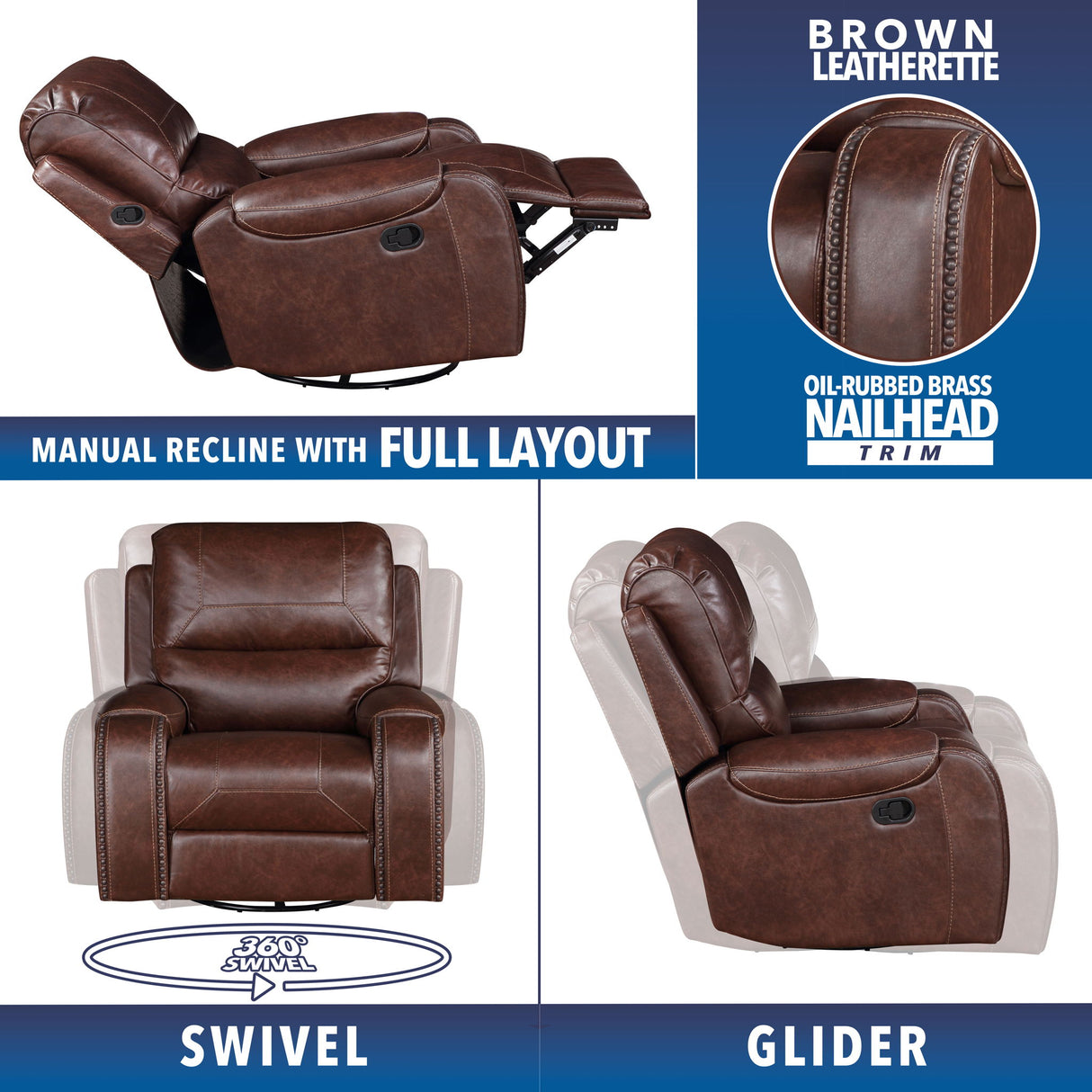 Keily - Sillón Reclinable Giratorio