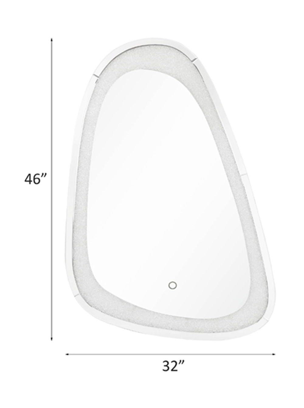 Noralie - Decoración de pared - Con espejo y diamantes de imitación - 117 cm