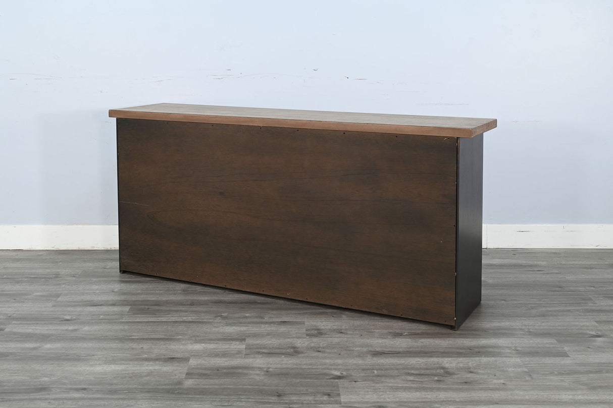 Savanah - Contemporary Console Table With Arched Cutout - Desert Rock / Black Magic