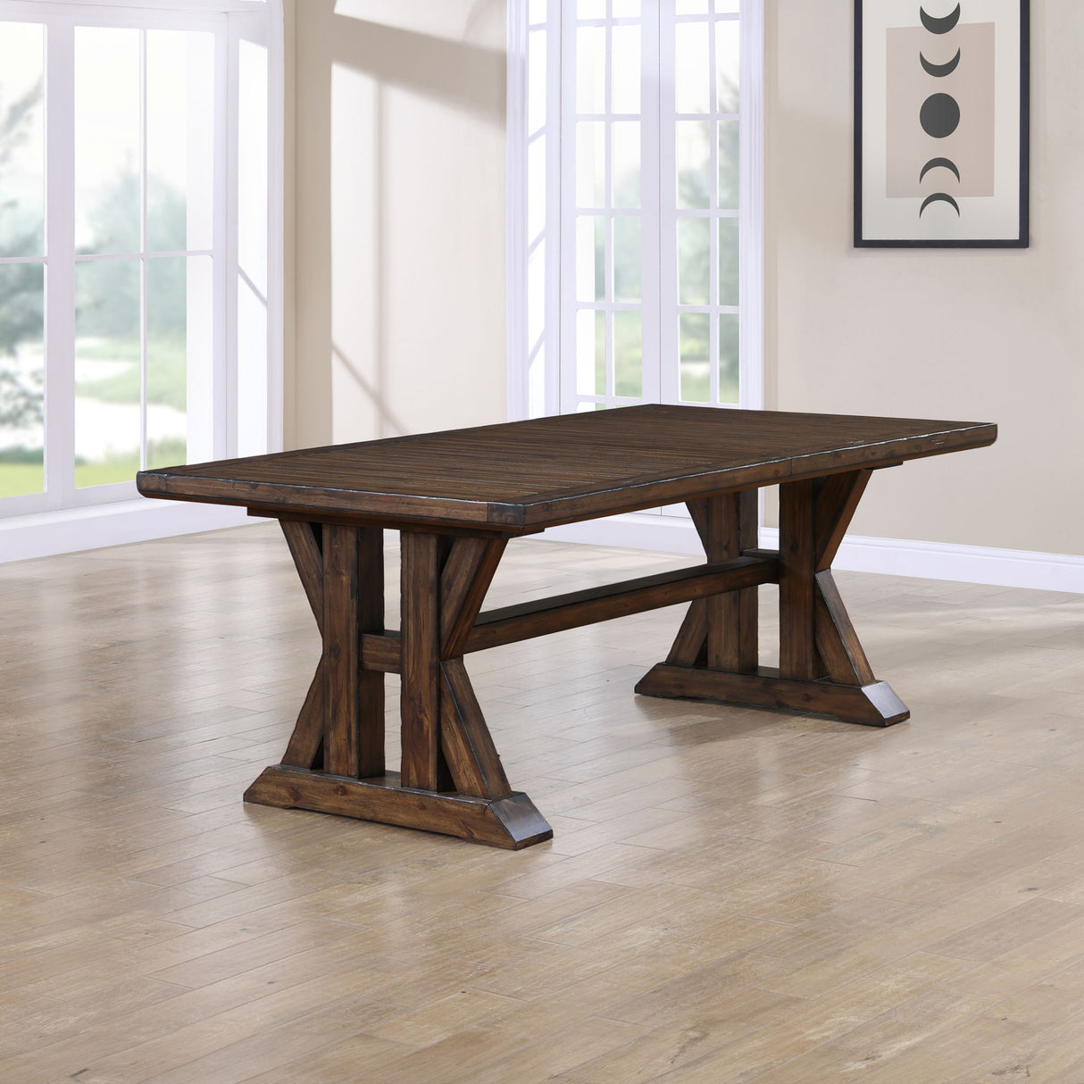 Auburn - Table With 2 / 20" Table Leaves - Dark Brown alternate view 2