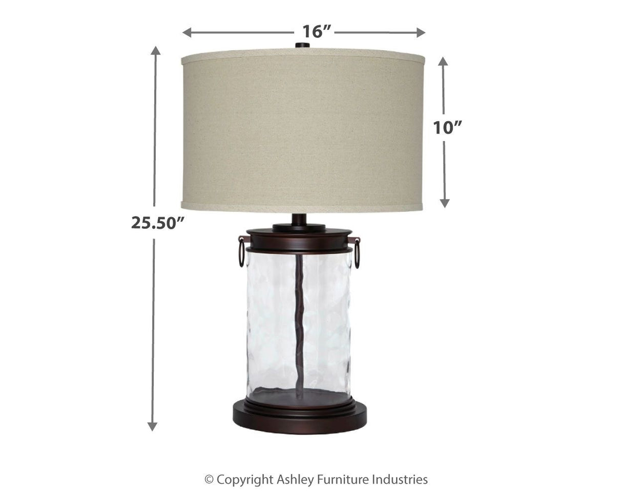 Tailynn - Glass Table Lamp - Clear / Bronze Finish