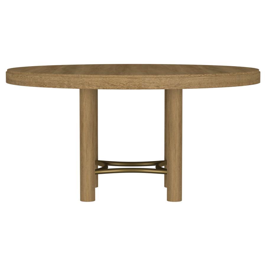 Arini - 60" Round Wood Dining Room Table - Sand Wash