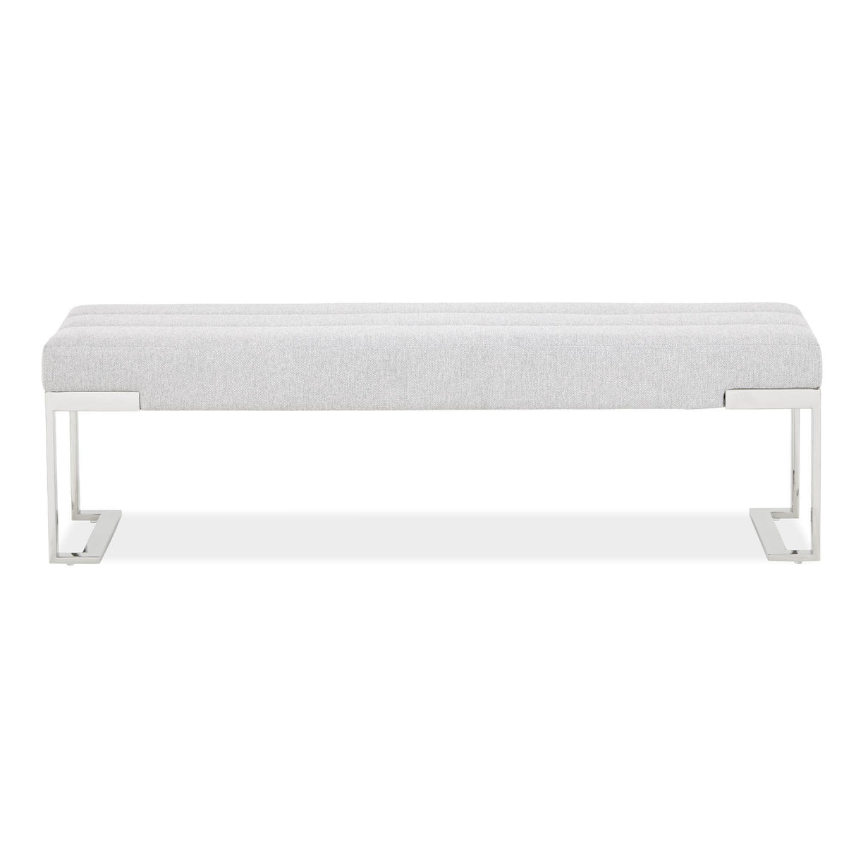 Signature Beds & Benches - Tulip Accent Bench - Gray / Chrome