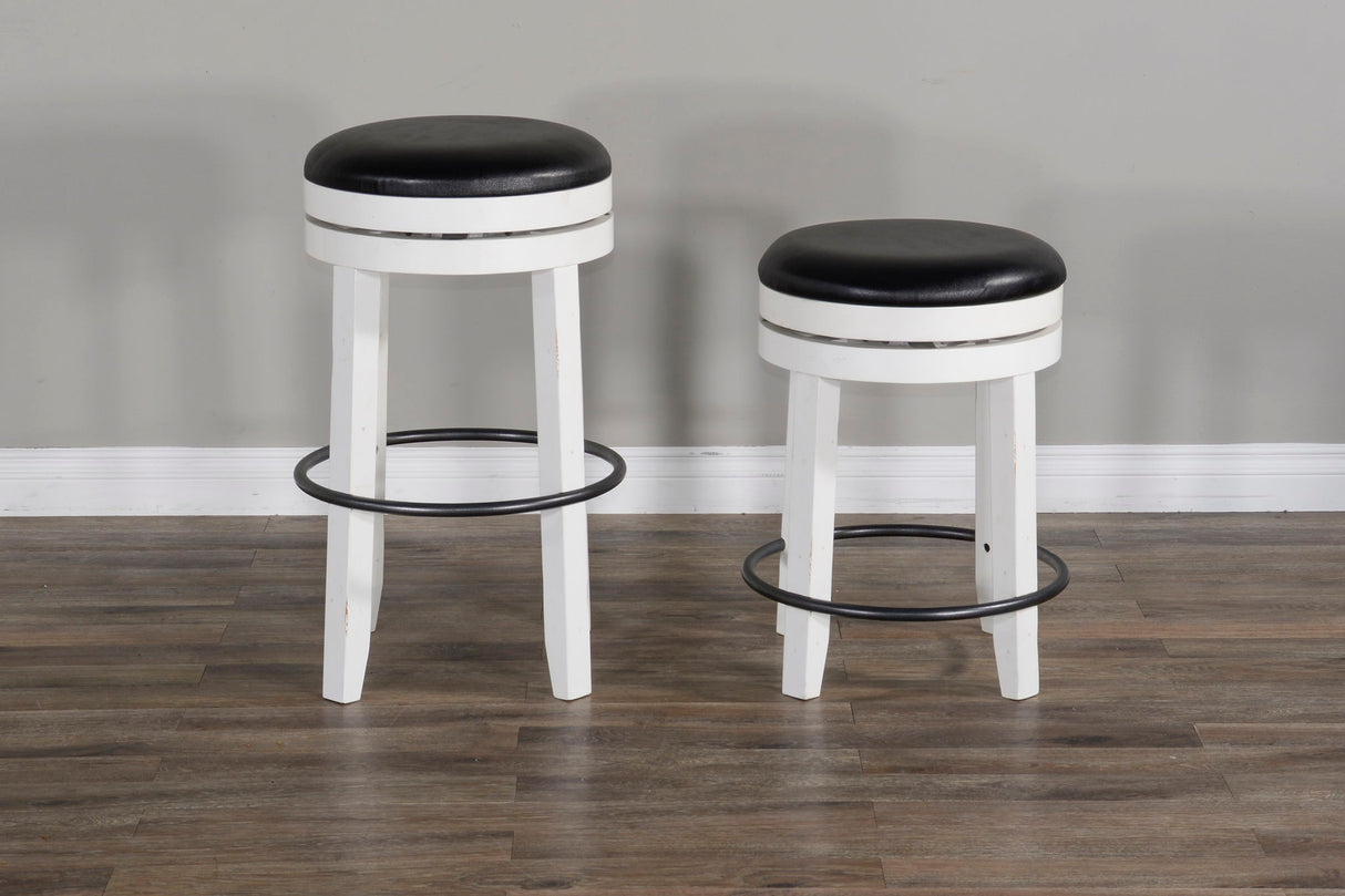Carriage House - Taburete giratorio con asiento acolchado