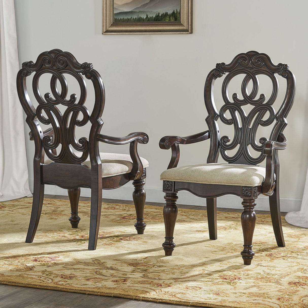 Royale - Sillón (Juego de 2) - Marrón Oscuro