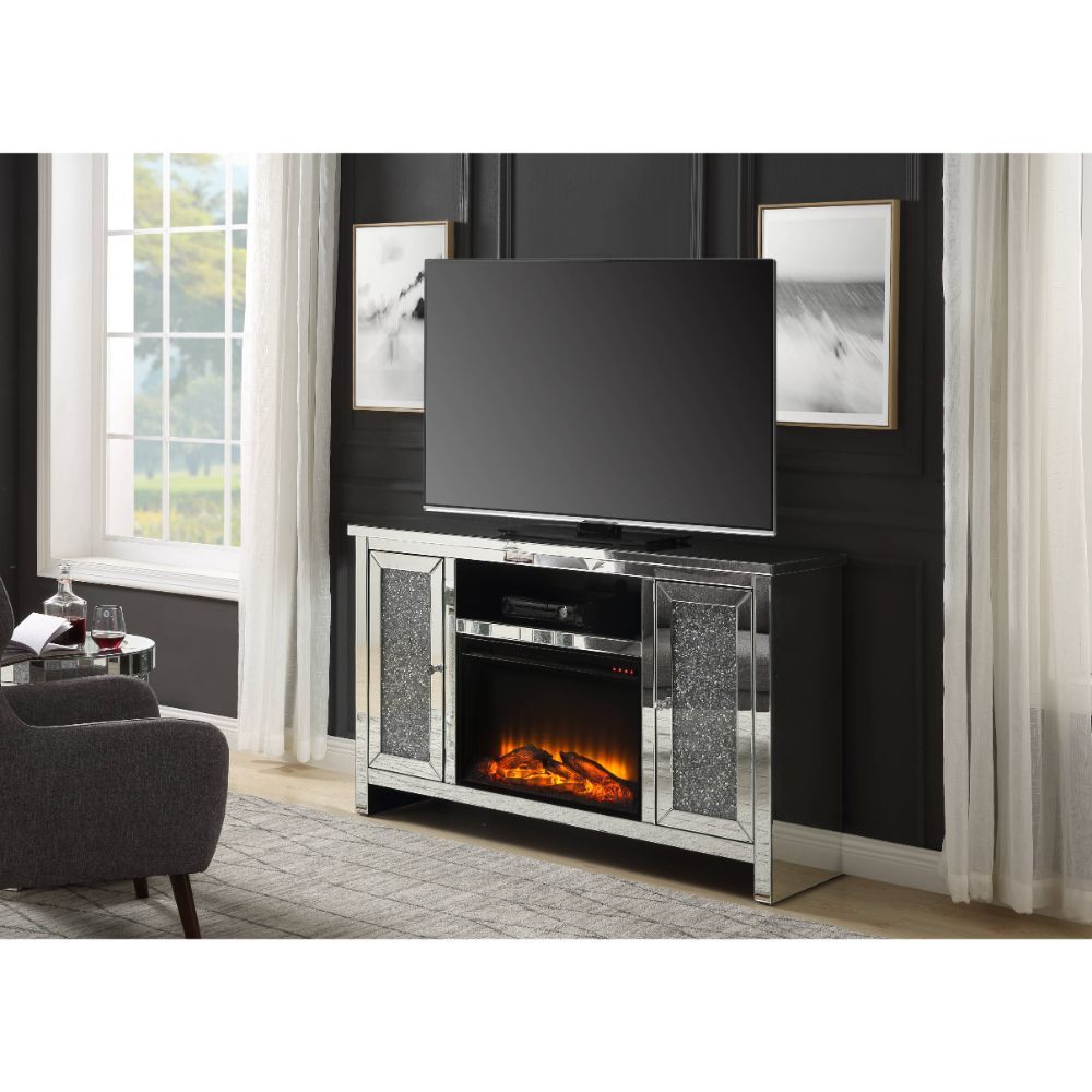 Noralie - Mueble de TV con chimenea