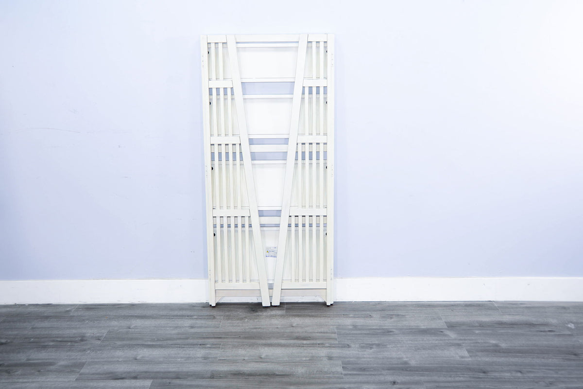 60" Folding Bookcase - White