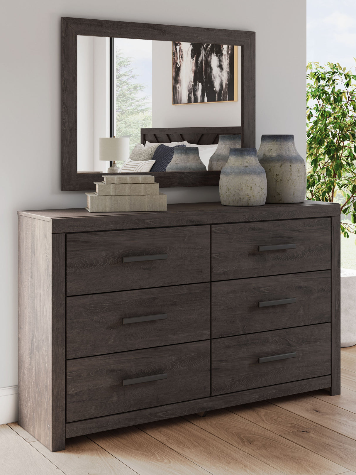 Prendonea - Cómoda y Espejo - Carbón