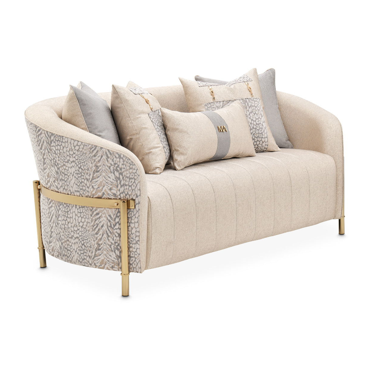 Lisbon - Loveseat - Opal / Gold