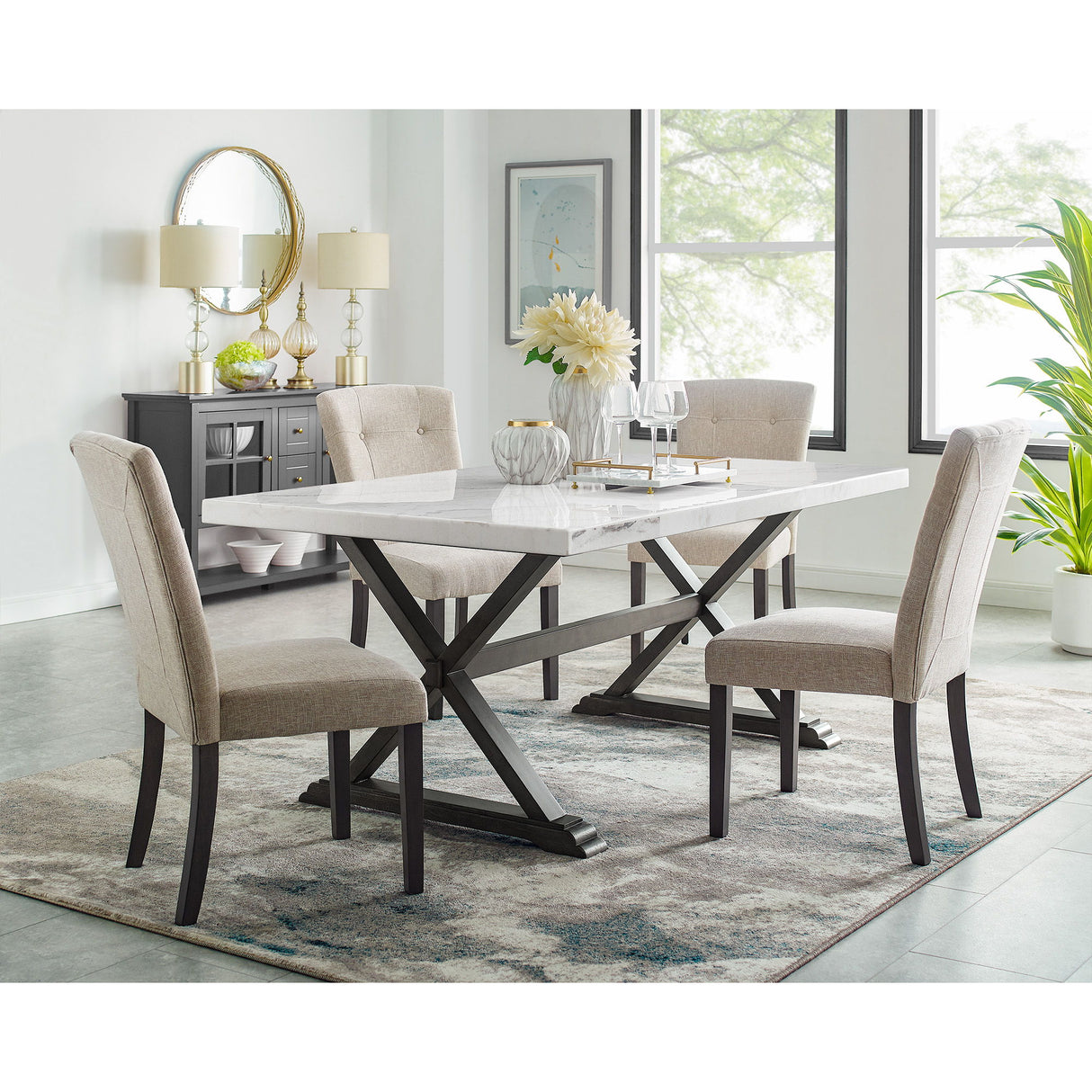 Lexi - Mesa de comedor - Blanca