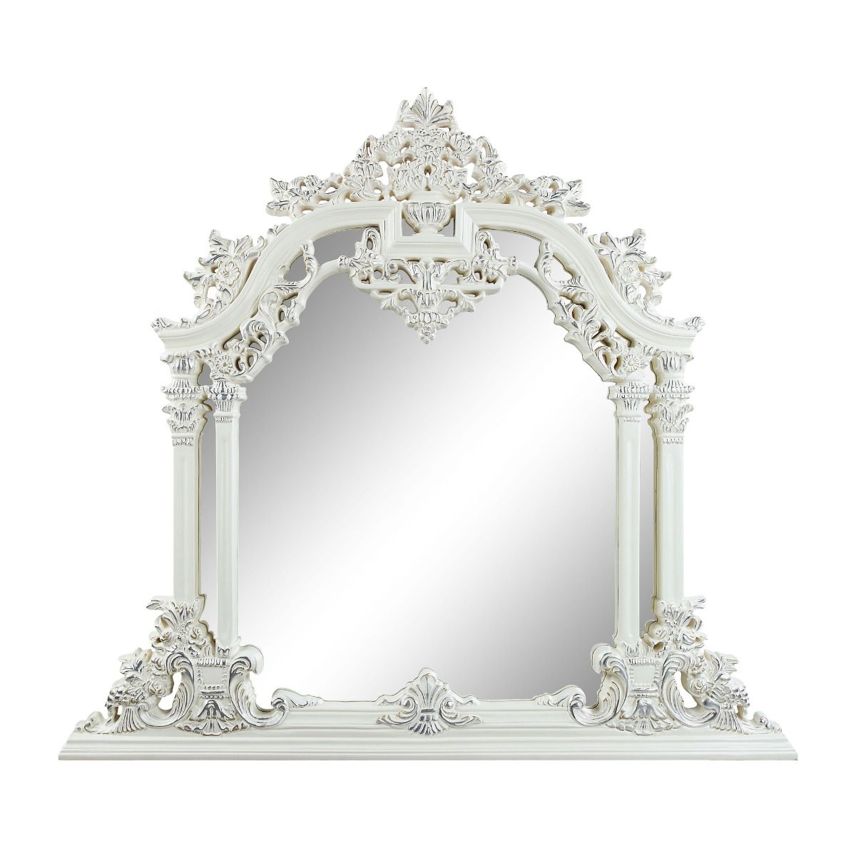 Vanaheim - Espejo - Acabado blanco envejecido - 137 cm