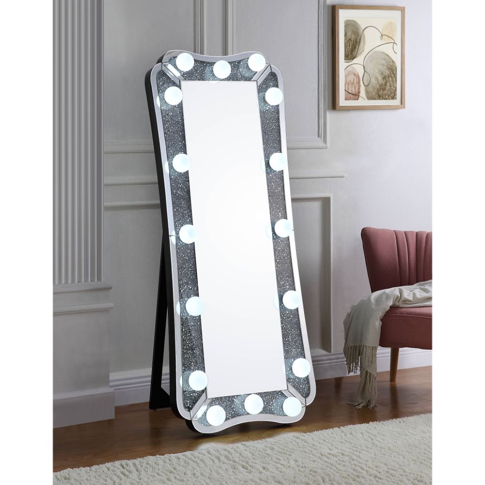 Noralie - Espejo de Pie Decorativo - Espejado - Madera - 63"