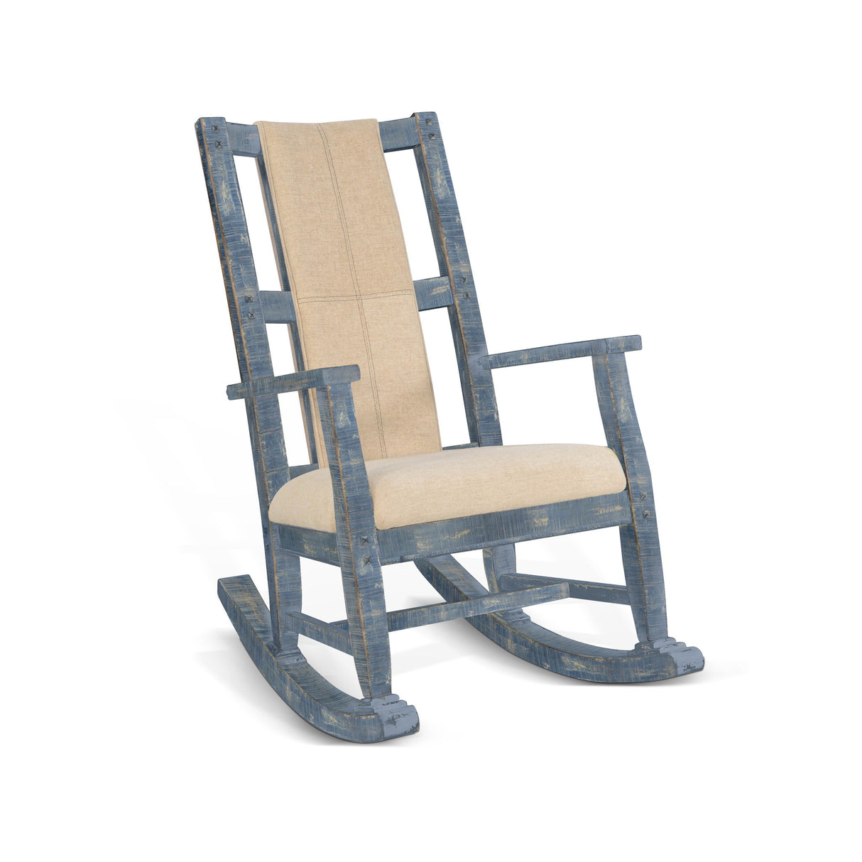 Marina - Mecedora con asiento y respaldo acolchados
