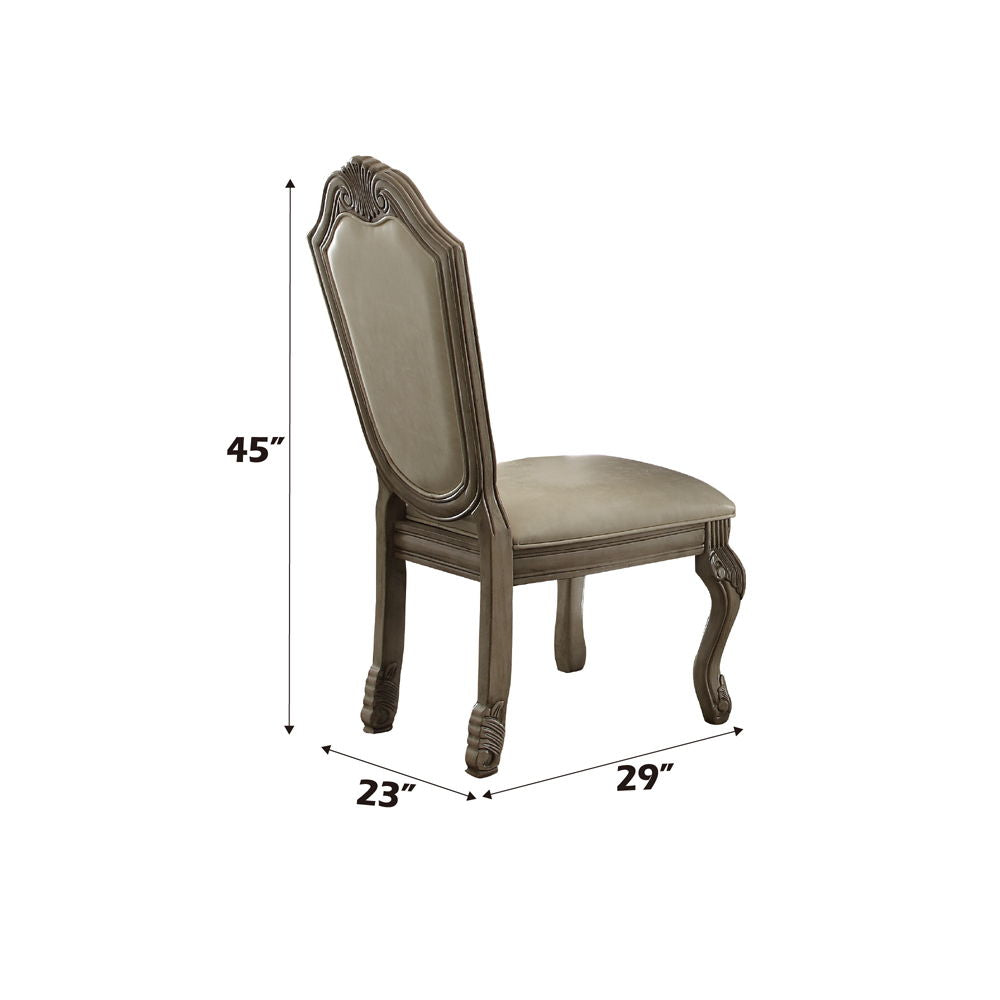 Chateau De Ville - Silla auxiliar (juego de 2) - Blanco antiguo