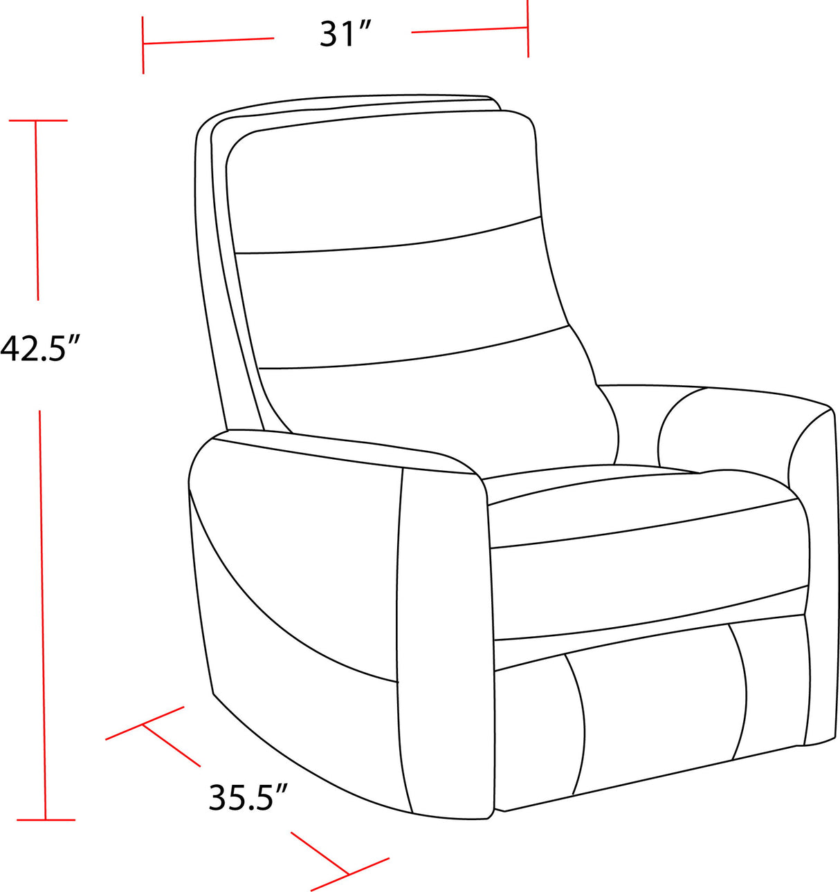 Hércules - Sillón reclinable giratorio y planeador manual