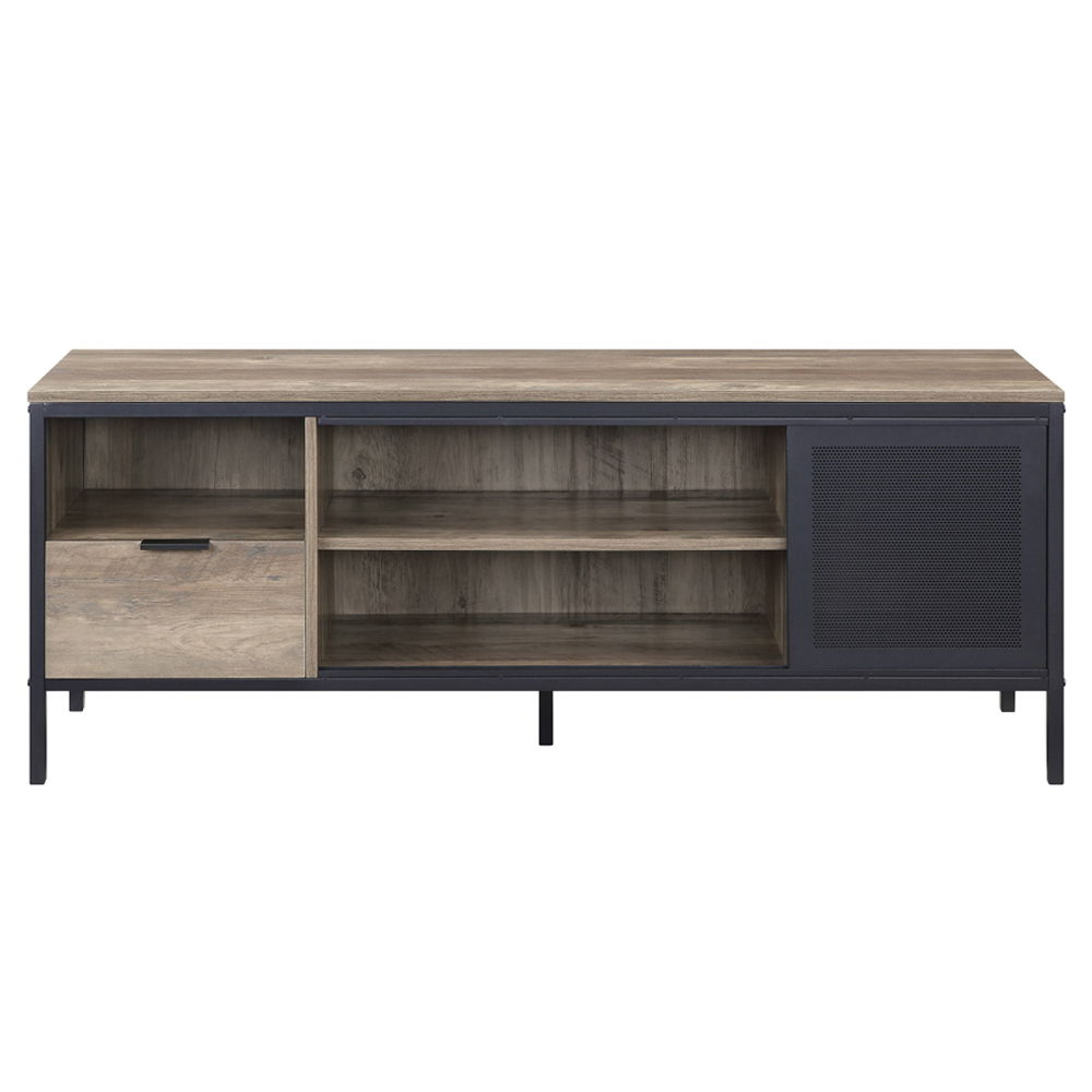 Nantan - Mueble para TV - Acabado Roble Rústico y Negro - 21"