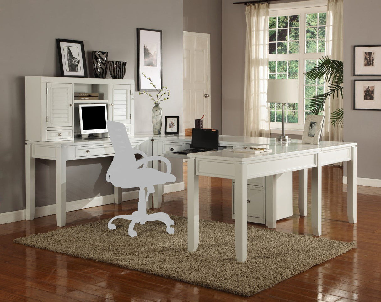 Boca - U Shape Desk With Hutch And File - Cottage White