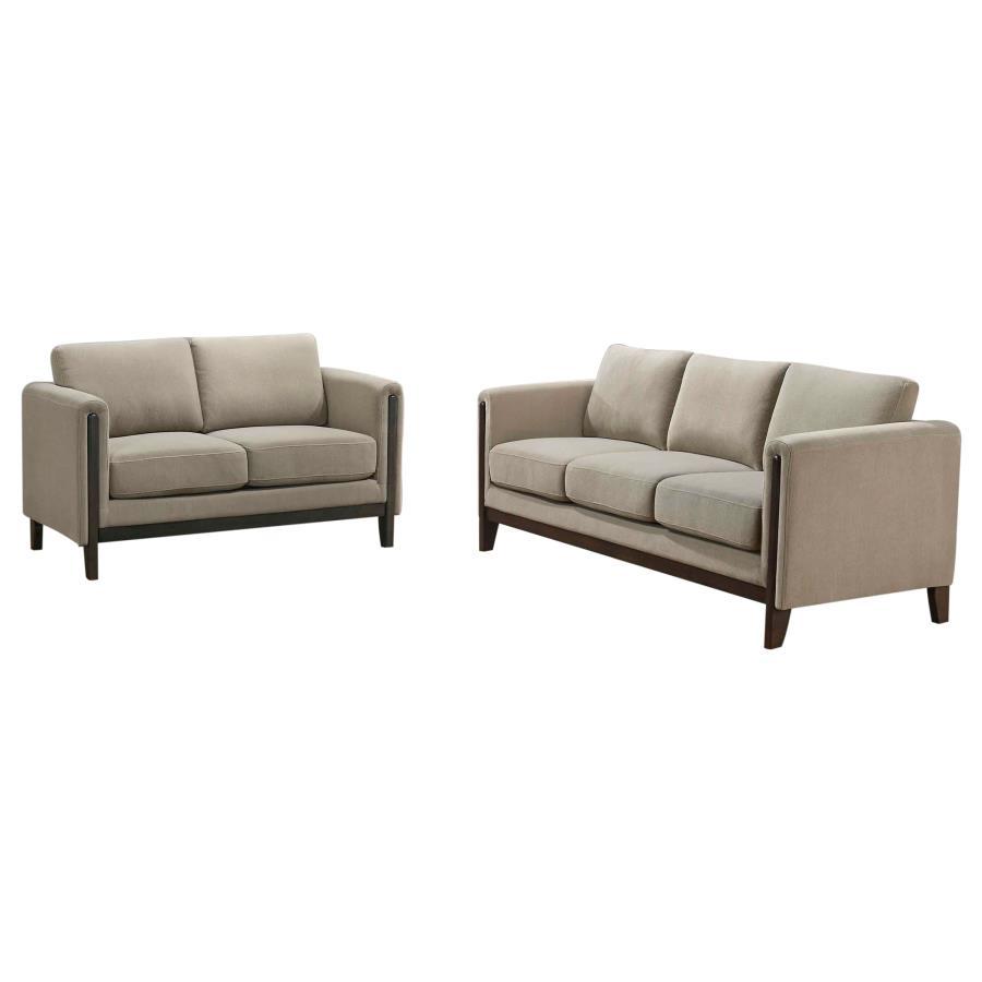 Islington - Upholstered Panel Arm Sofa Set