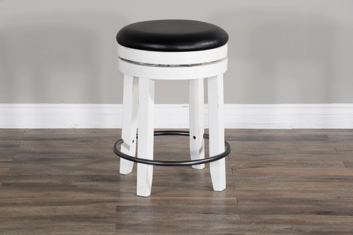 Carriage House - Taburete giratorio con asiento acolchado