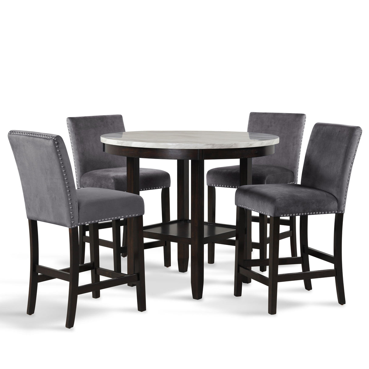 Celeste - Conjunto de mesa redonda de mostrador