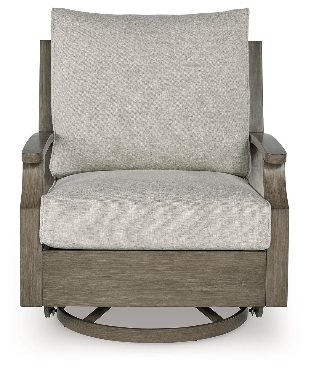 Rainier Ranch - Silla planeadora giratoria con cojín - Marrón / Beige