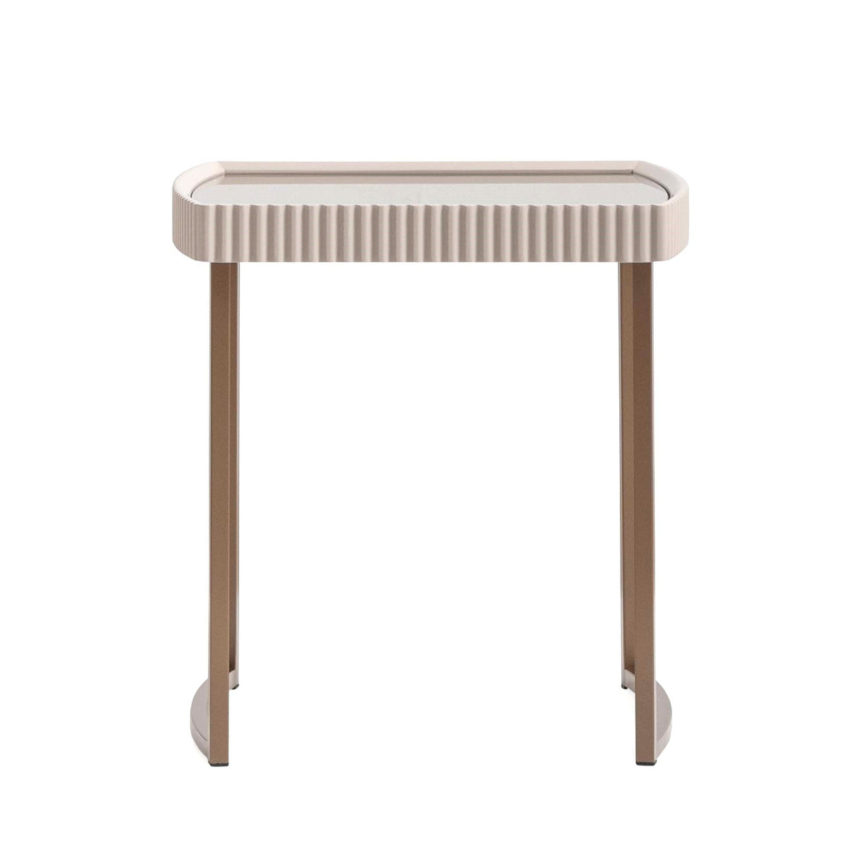 Lisboa - Mesa auxiliar - Crema sedosa / Bronce