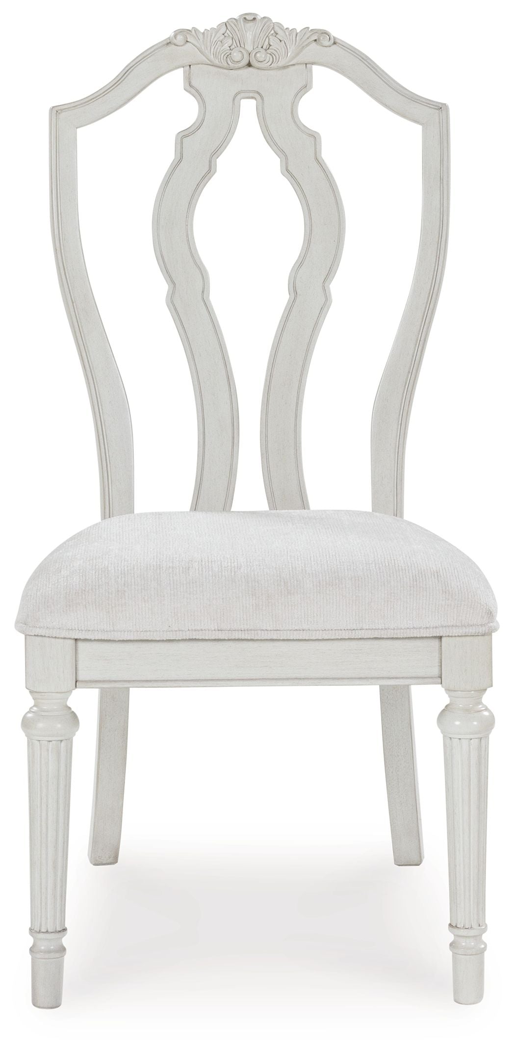 Montelaine - Silla auxiliar de comedor tapizada (juego de 2) - Blanco antiguo
