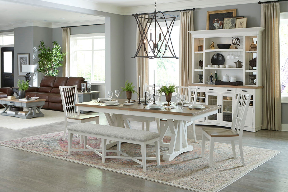 Americana Modern Dining - Upholstered Bench - Cotton alternate view 3