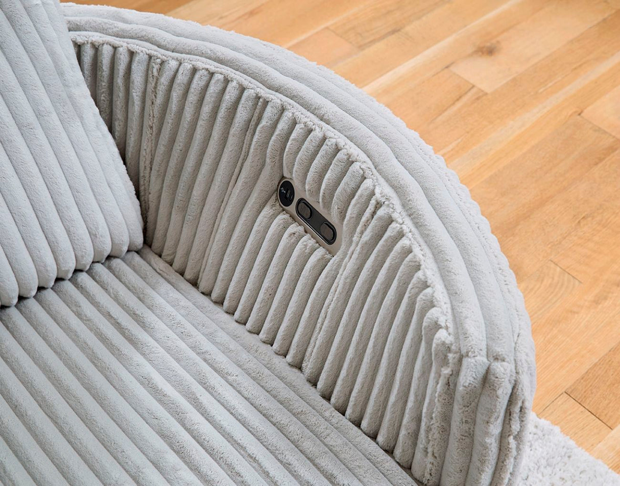 Radius - Sofá de dos plazas reclinable Power Glider con consola