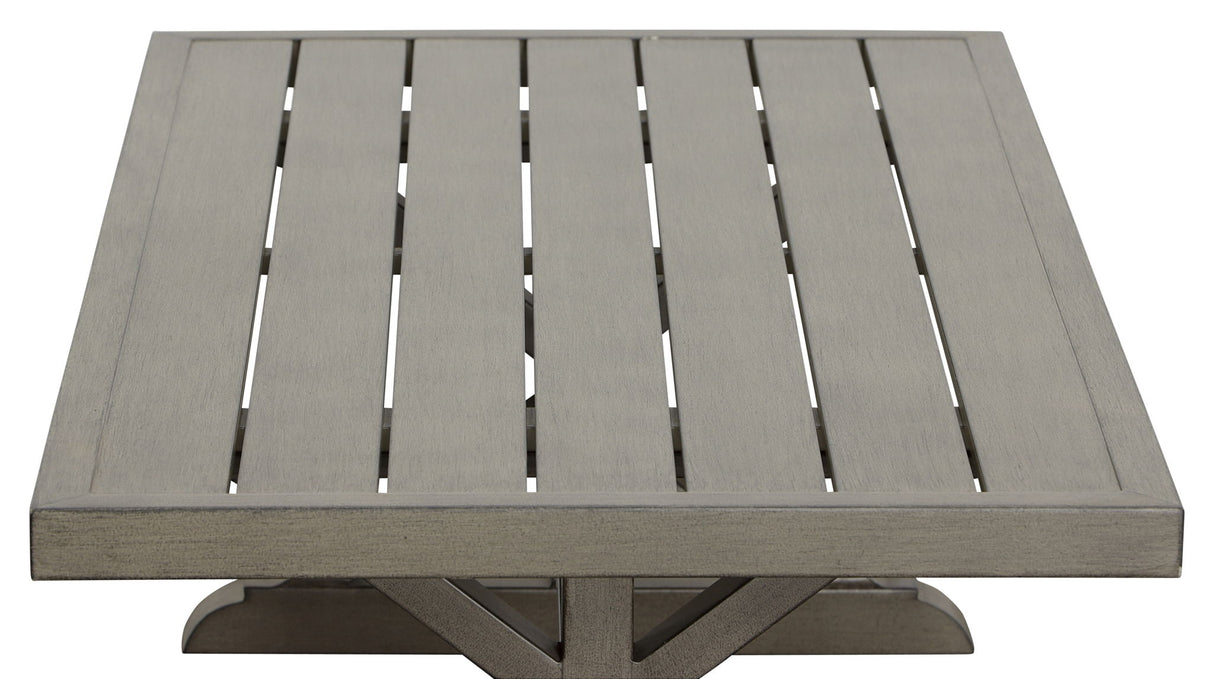 Jones - Outdoor Aluminum Coffee Table - Brown