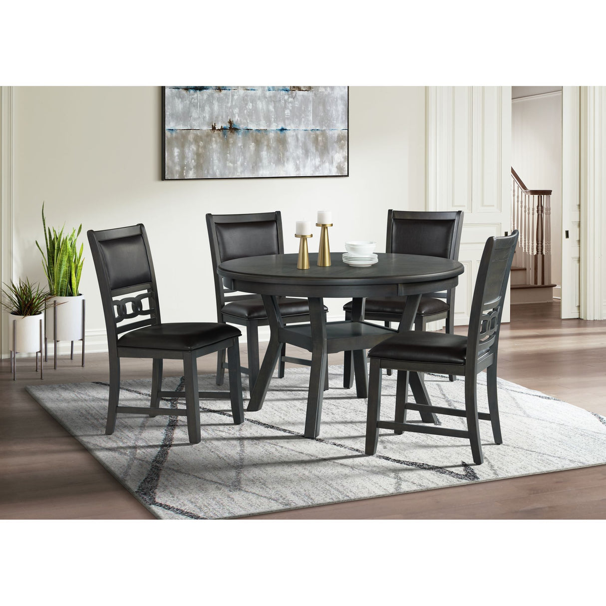 Amherst - Dining Table With Wood Leg - Gray Finish alternate view 4