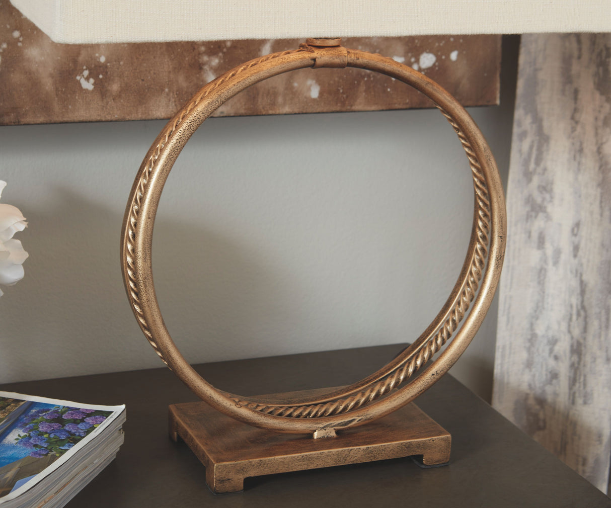 Mahala - Metal Table Lamp - Antique Gold Finish