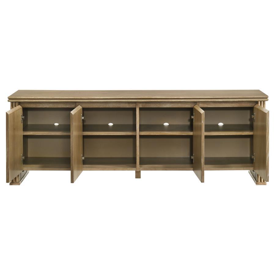 Adina - 70" TV Stand Media Console - Distressed Light Brown