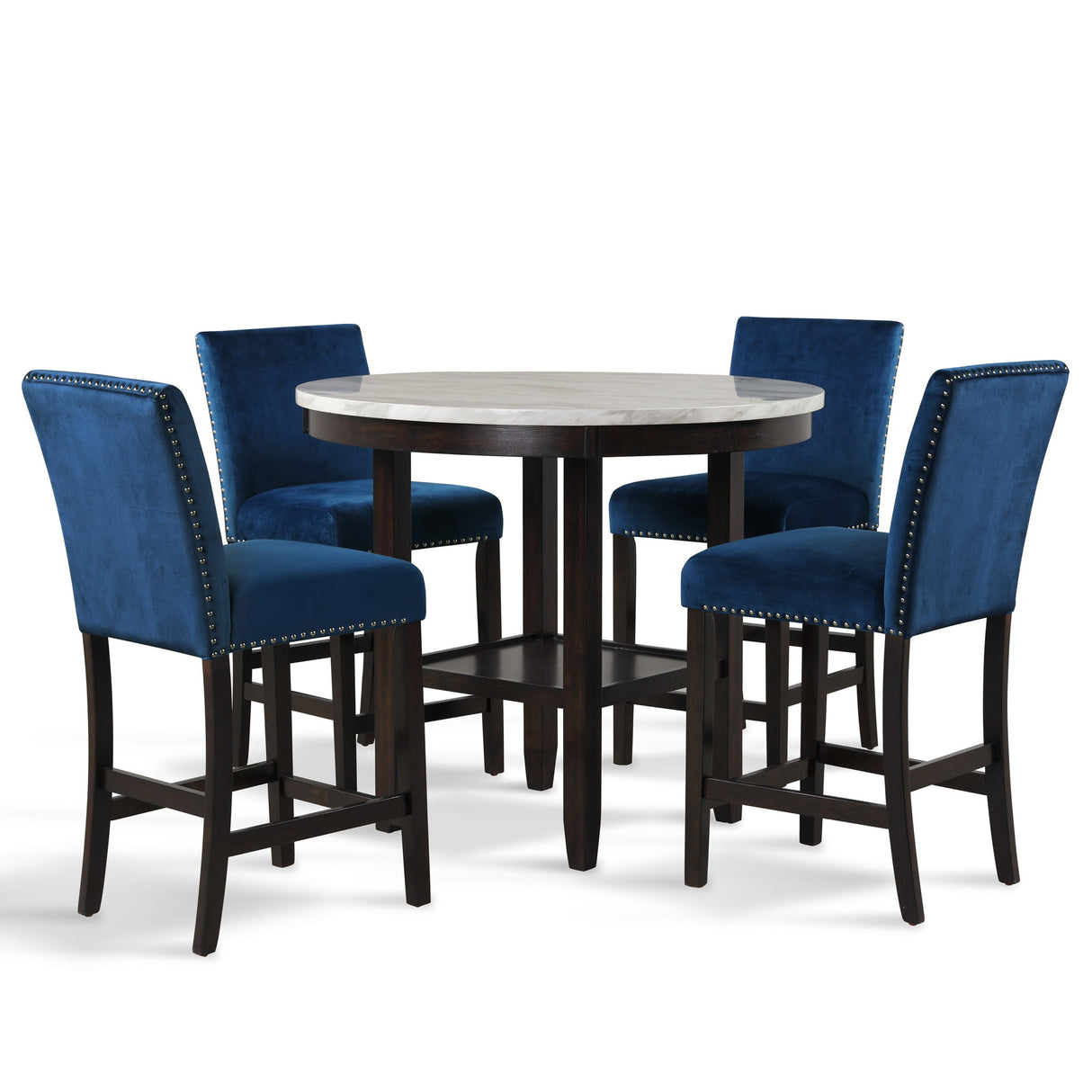 Celeste - Conjunto de mesa redonda de mostrador