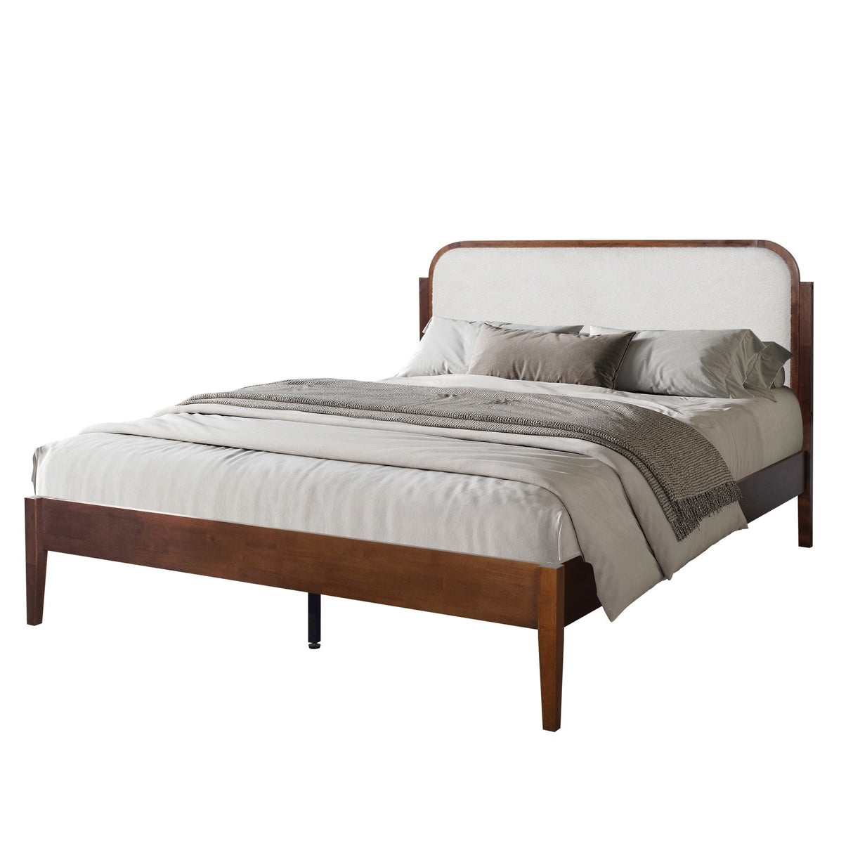 Hawthorne - Queen Platform Bed With Upholstered Headboard