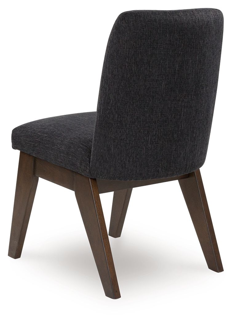 Dilenno - Silla de comedor tapizada (juego de 2) - Marrón oscuro
